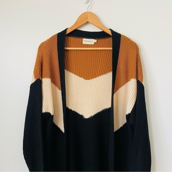 Dreamers Colorblock Long Cardigan, Sz S/M - Picture 5 of 8
